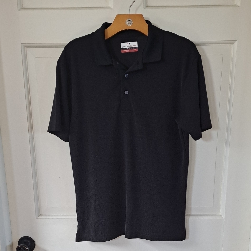 Performance Polo Shirt Grand Slam Blk Men’s Golf Casual Sporty Athletic